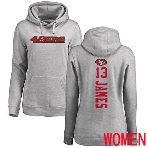 San Francisco 49ers Ash Women Richie James Backer #13 Pullover NFL Hoodie Sweatshirts->san francisco 49ers->NFL Jersey